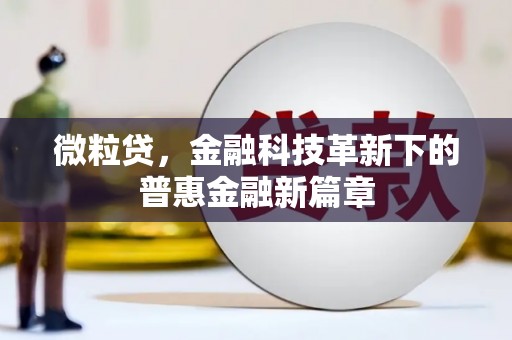 会同微粒贷，金融科技革新下的普惠金融新篇章