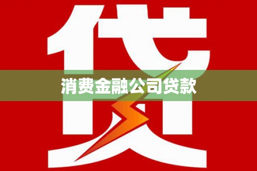 会同消费金融公司贷款