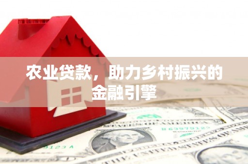 会同农业贷款，助力乡村振兴的金融引擎