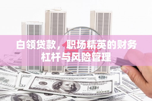 会同白领贷款，职场精英的财务杠杆与风险管理