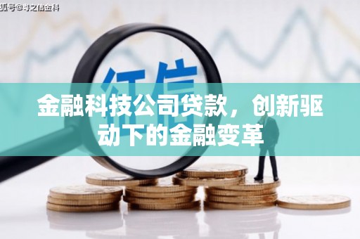 会同金融科技公司贷款，创新驱动下的金融变革