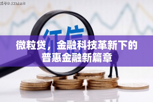 会同微粒贷，金融科技革新下的普惠金融新篇章