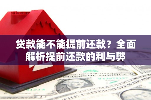会同贷款能不能提前还款？全面解析提前还款的利与弊