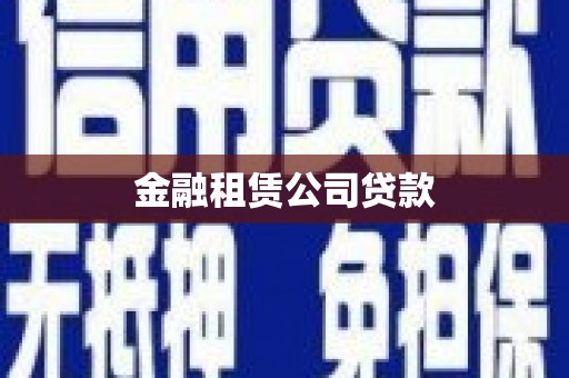 会同金融租赁公司贷款