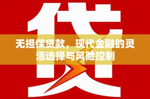 会同无担保贷款，现代金融的灵活选择与风险控制