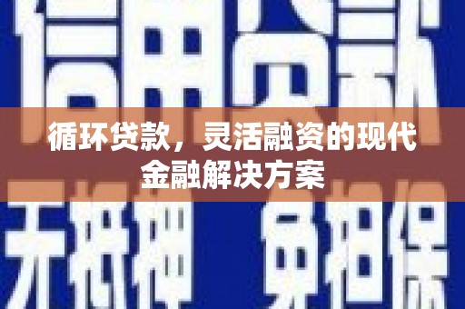 会同循环贷款，灵活融资的现代金融解决方案