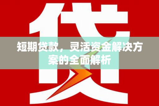 会同短期贷款，灵活资金解决方案的全面解析