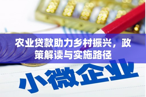 会同农业贷款助力乡村振兴，政策解读与实施路径