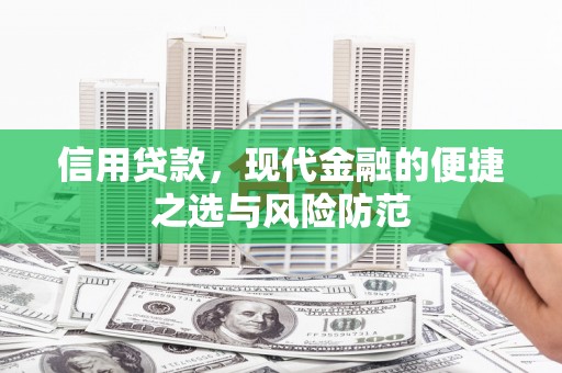 会同信用贷款，现代金融的便捷之选与风险防范