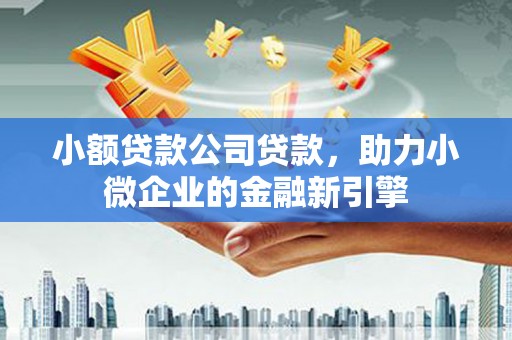 会同小额贷款公司贷款，助力小微企业的金融新引擎