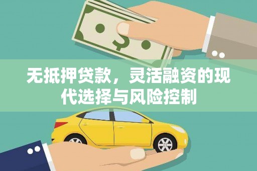 会同无抵押贷款，灵活融资的现代选择与风险控制