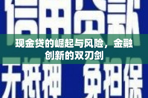 会同现金贷的崛起与风险，金融创新的双刃剑