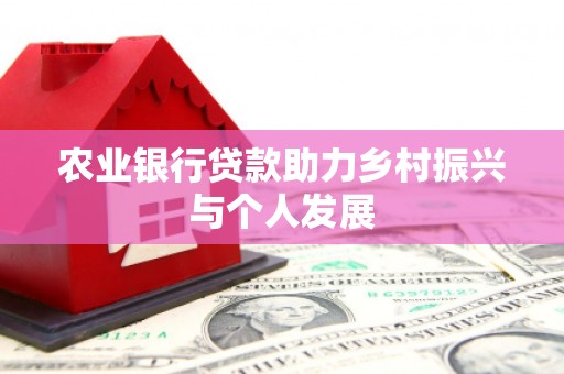 会同农业银行贷款助力乡村振兴与个人发展
