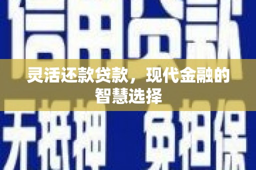 会同灵活还款贷款，现代金融的智慧选择