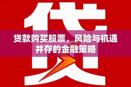 会同贷款购买股票，风险与机遇并存的金融策略