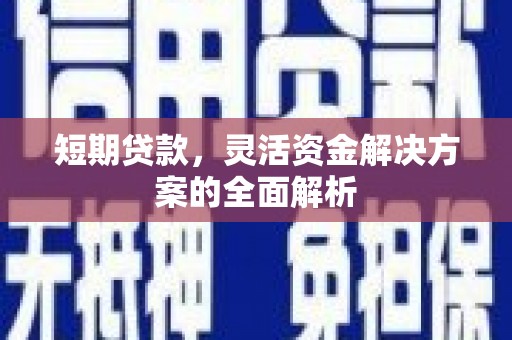 会同短期贷款，灵活资金解决方案的全面解析