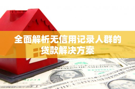 会同全面解析无信用记录人群的贷款解决方案