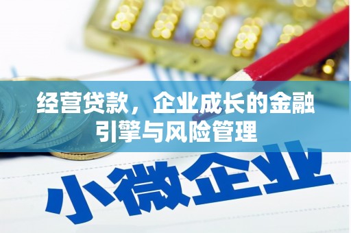 会同经营贷款，企业成长的金融引擎与风险管理