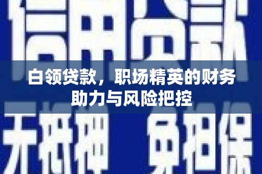 会同白领贷款，职场精英的财务助力与风险把控